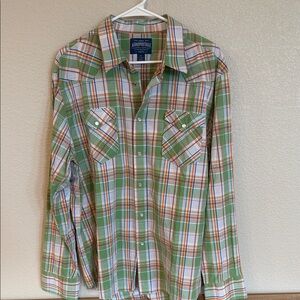 Aeropostale Men's Multicolor Plaid Long Sleeve Shirt